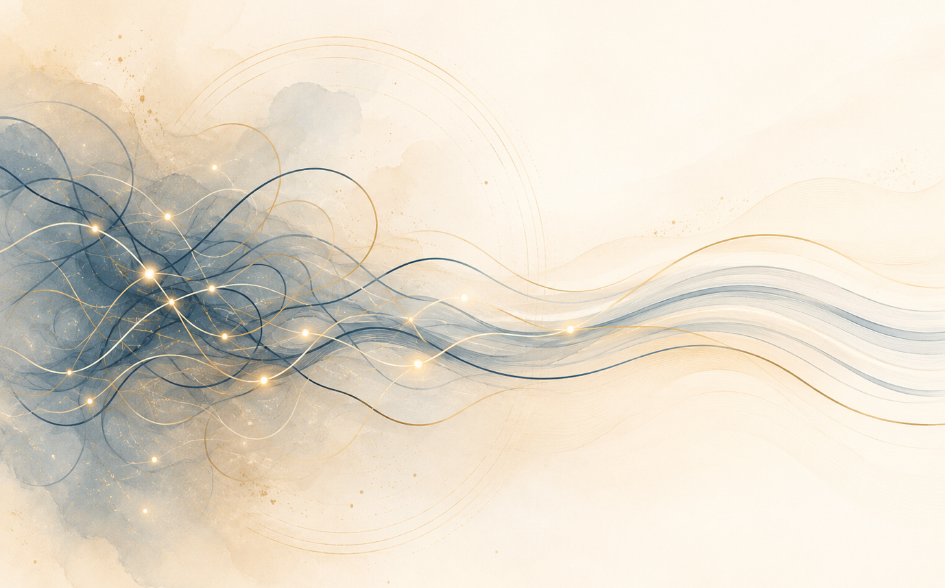 Abstract emotional patterns becoming smoother and clearer